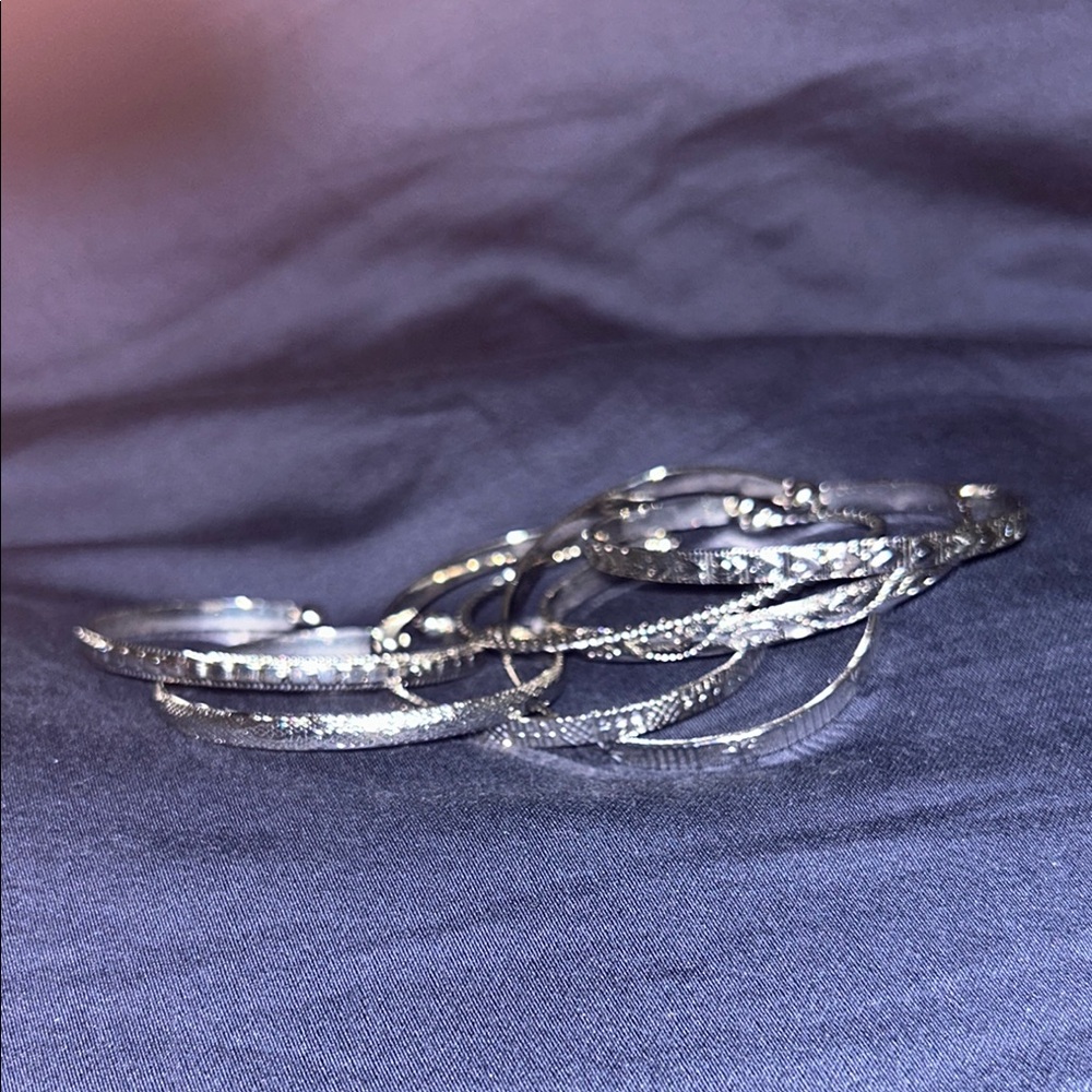 Silver Women's Bangle Bracelets